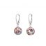 Handmade Sterling silver and multicolour round Murano glass earrings