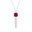 Handmade Sterling silver Byzantine chainmail and red Murano glass necklace