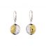 Designer handmade gold & Sterling silver Murano glass earrings