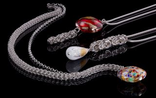 Handmade designer Murano glass and sterling silver jewellery