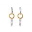 Handmade designer Sterling silver Persian chainmail and gold vermeil circle earrings
