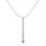 NAIIAD Precious Rose Drop - sterling silver delicate Byzantine chainmail and rose gold vermeil drop necklace