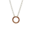 Circle of Life small rose gold plated hammered ring necklace for fundraising