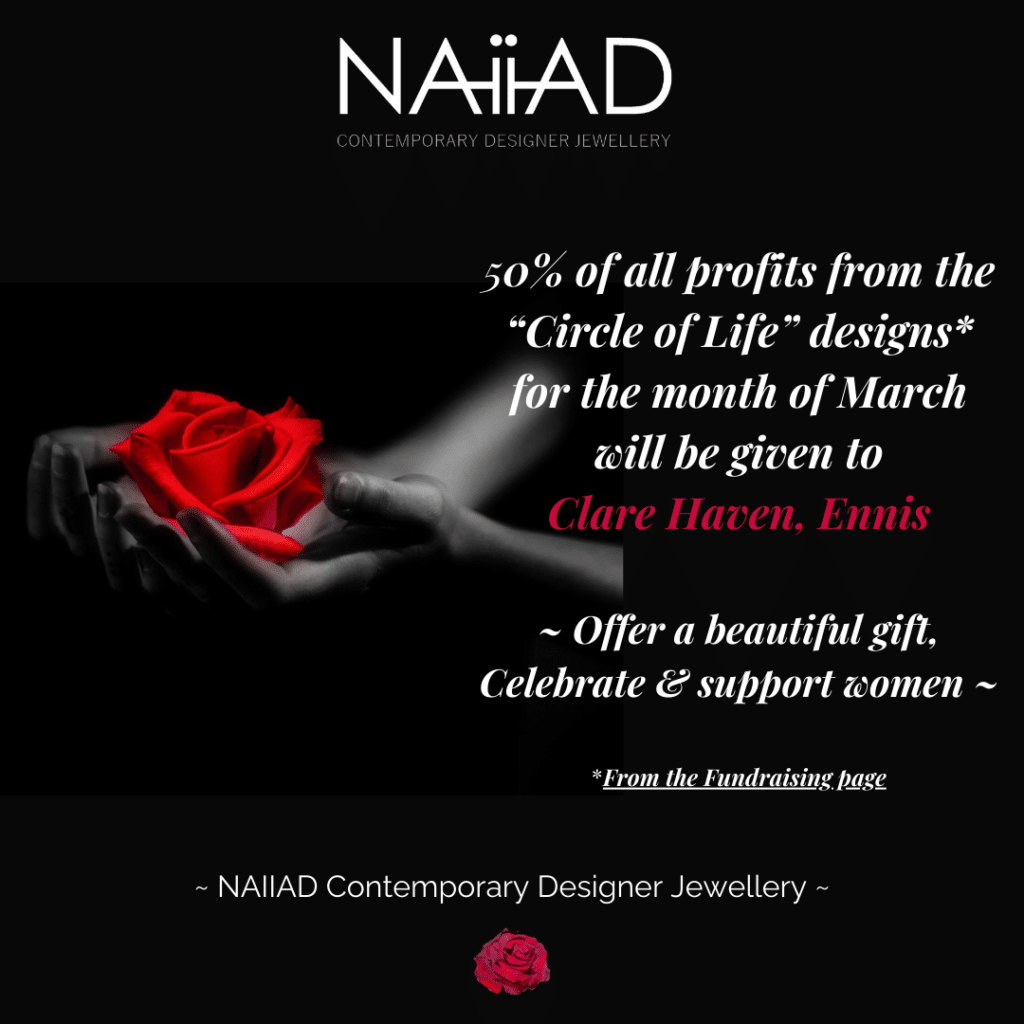 NAIIAD Designer Jewellery fundraising for International Women's Day and Mother's Day